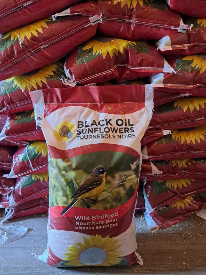 Sac de tournesols noirs Campagnard pour oiseaux sauvages